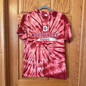 IU Northwest Redhawks T-Shirt Mens M Tie-Dye Graphic